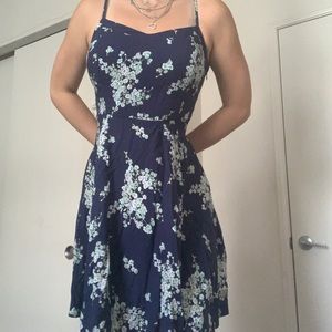 Old navy knee length navy floral dress